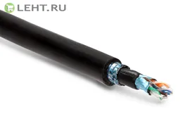 Hyperline FUTP4-C5E-S24-ARM-OUT-PE/PE-BK: Кабель витая пара (LAN) в броне