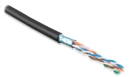 Кабель FUTP4-C5E-S22-OUT-PE-BK Cat5e 22AWG Hyperline арт. FUTP4-C5E-S22-OUT-PE-BK